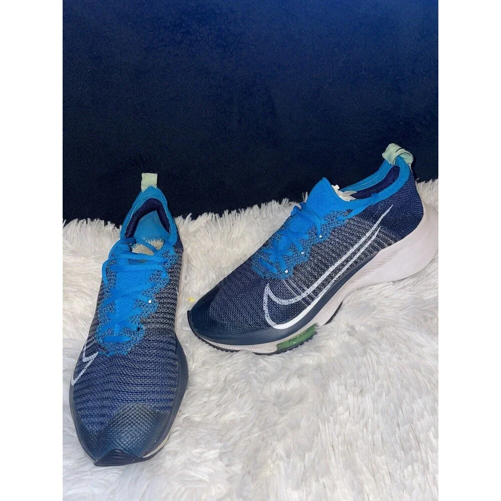 Nike Air Zoom Tempo Next% Flyknit Blue/Navy Running Shoes - Kids  Size 5